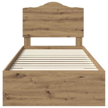 Bettrahmen Artisan-Eiche 100 x 200 cm Holzwerkstoff