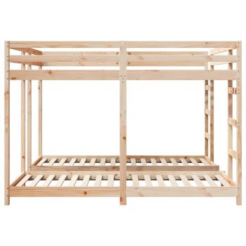 Dreifach Etagenbettrahmen Natur 80 / 200 x 200 cm