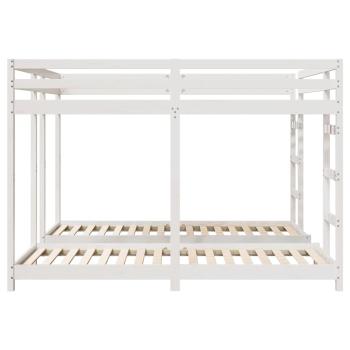 Etagenbett Weiß 200 x 200 cm Massives Kiefernholz