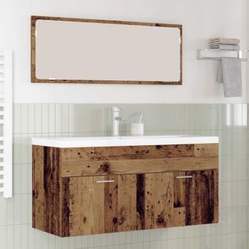 ARDEBO.de - Badezimmerschrank Altholz 100 x 38,5 x 46 cm Holzwerkstoff