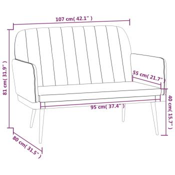 Sitzbank Grau 107x80x81 cm Kunstleder
