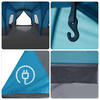 Zelt Blau 680 x 510 x 210 cm 185T Polyester mit PU-Beschichtung