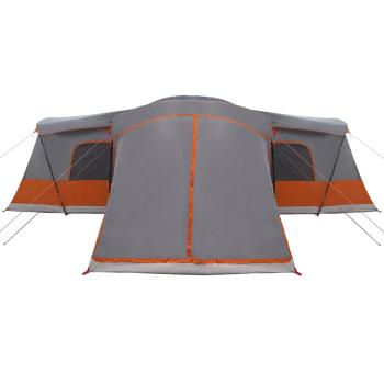 Zelt für 16 Personen Grau und Orange 680 x 510 x 210 cm