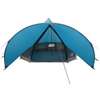 Teepee Zelt für 7 Personen Blau und Grau 600 x 600 x 347 cm