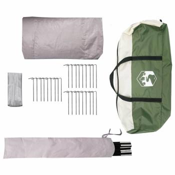 Teepee Zelt mit Dach Grün und Grau 600 x 600 x 347 cm