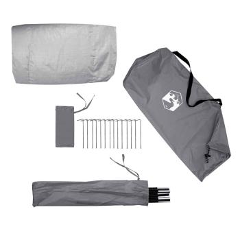 Tunnelzelt mit Dach Grau und Orange 328 x 228 x 115 cm