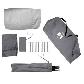 Tunnelzelt mit Dach Grau und Orange 318 x 275 x 140 cm