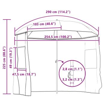Angel-Regenschirm Tarnung 300 x 240 cm Oxford-Polyester
