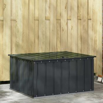 ARDEBO.de - Gartenlagerbox Schwarz 101 x 82 x 50 cm Stahl
