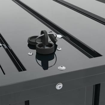 Gartenlagerbox Schwarz 101 x 82 x 50 cm Stahl