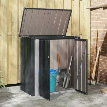 Gartenlagerbox Schwarz 101,5 x 57 x 100,5 cm Stahl