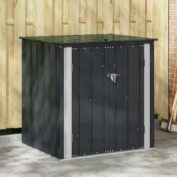 ARDEBO.de - Gartenlagerbox Schwarz 101,5 x 82 x 100 cm Stahl