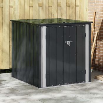 ARDEBO.de - Gartenlagerbox Schwarz 101,5 x 107 x 100 cm Stahl