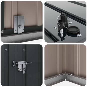 Gartenlagerbox Schwarz 151,5 x 82 x 110,5 cm Stahl