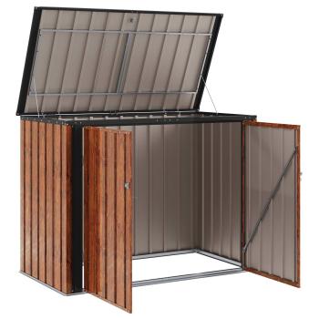 Gartenlagerbox Braun 151,5 x 82 x 110,5 cm Stahl