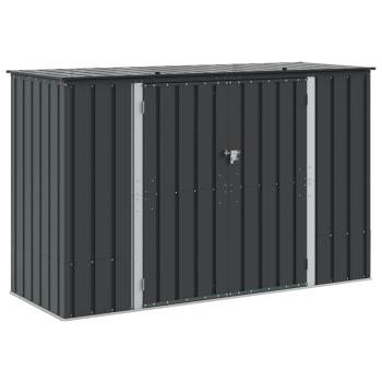 Gartenlagerbox Schwarz 214 x 82 x 132 cm Stahl