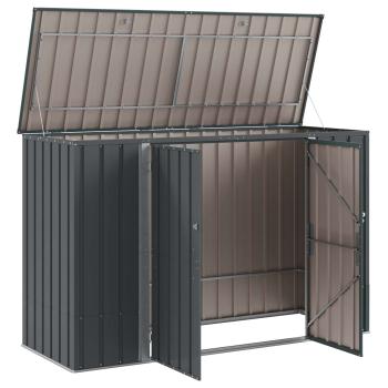 Gartenlagerbox Schwarz 214 x 82 x 132 cm Stahl
