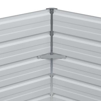 Hochbeet im Garten Hellbraun 129 x 129 x 77 cm Verzinkter Stahl