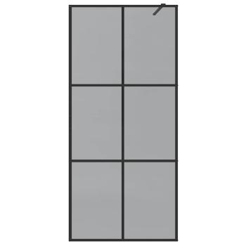 Walk-in Duschwand Schwarz 90 x 195 cm Gehärtetes Glas