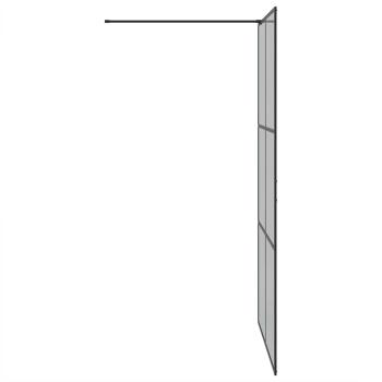 Walk-in Duschwand Schwarz 115 x 195 cm Gehärtetes Glas