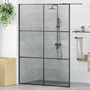 ARDEBO.de - Walk-in Duschwand Schwarz 140 x 195 cm Gehärtetes Glas