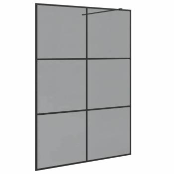 Walk-in Duschwand Schwarz 140 x 195 cm Gehärtetes Glas