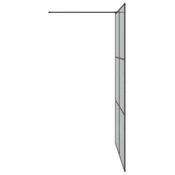 Walk-in Duschwand Schwarz 140 x 195 cm Gehärtetes Glas