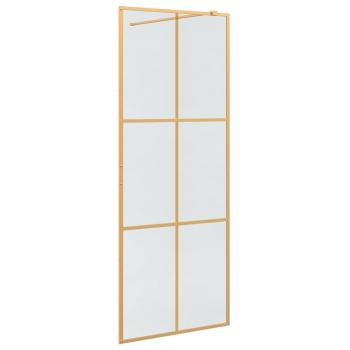Walk-in Duschwand Gold 80 x 195 cm Gehärtetes Glas