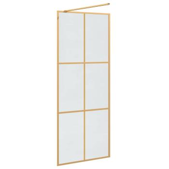 Walk-in Duschwand Gold 80 x 195 cm Gehärtetes Glas