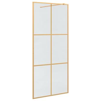 Walk-in Duschwand Gold 90 x 195 cm Gehärtetes Glas