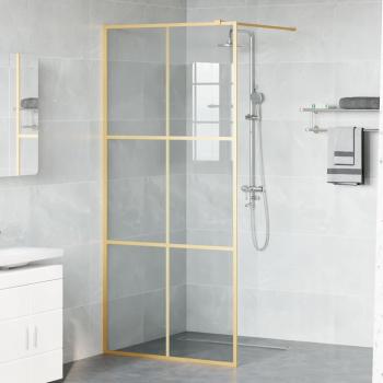 Walk-in Duschwand Gold 90 x 195 cm Gehärtetes Glas