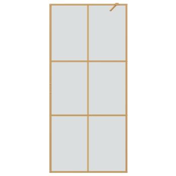 Walk-in Duschwand Gold 90 x 195 cm Gehärtetes Glas