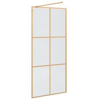 Walk-in Duschwand Gold 90 x 195 cm Gehärtetes Glas
