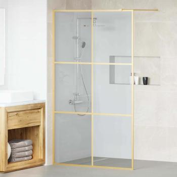 ARDEBO.de - Walk-in Duschwand Gold 115 x 195 cm Gehärtetes Glas