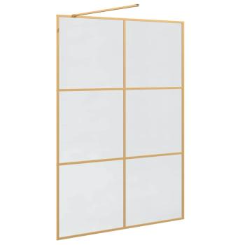 Walk-in Duschwand Gold 140 x 195 cm Gehärtetes Glas
