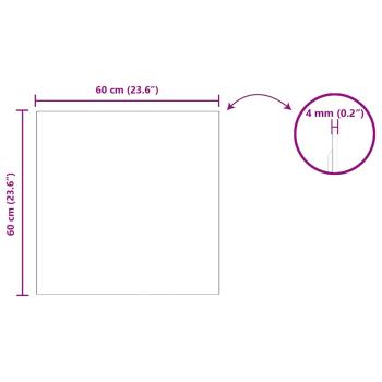 Wandspiegel 60 x 60 cm Gehärtetes Glas