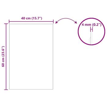 Wandspiegel 40 x 60 cm Gehärtetes Glas