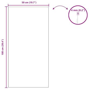 Wandspiegel 50 x 100 cm Gehärtetes Glas