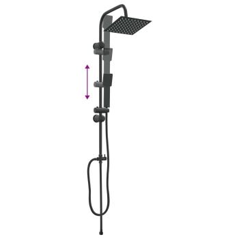 Duschsystem Schwarz 45 x 20 x 96 cm Messing, Sus201 und ABS