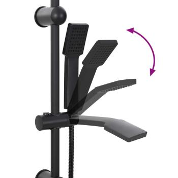 Duschsystem Schwarz 45 x 20 x 96 cm Messing, Sus201 und ABS