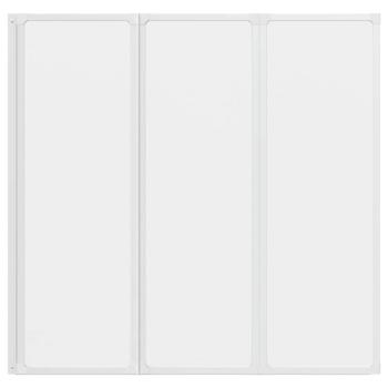 Badewannenbildschirm Matt 120 x 117 cm Aluminium & PP-Paneel