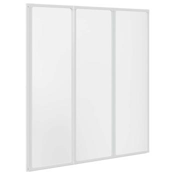 Badewannenbildschirm Matt 132 x 140 cm Aluminium & PP-Paneel