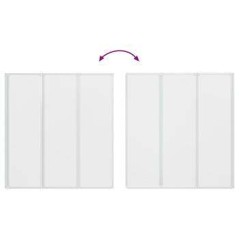 Badewannenbildschirm Matt 132 x 140 cm Aluminium & PP-Paneel