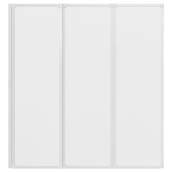 Badewannenbildschirm Matt 132 x 140 cm Aluminium & PP-Paneel