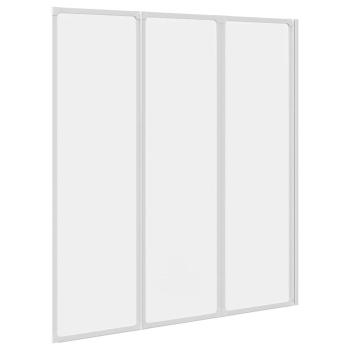 Badewannenbildschirm Matt 132 x 140 cm Aluminium & PP-Paneel