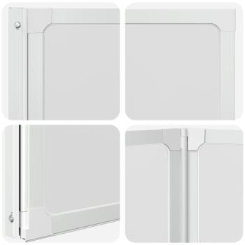 Badewannenbildschirm Matt 132 x 140 cm Aluminium & PP-Paneel