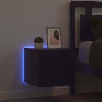 TV-Wandschrank Schwarz Eichen-Optik 30,5 x 35 x 30 cm