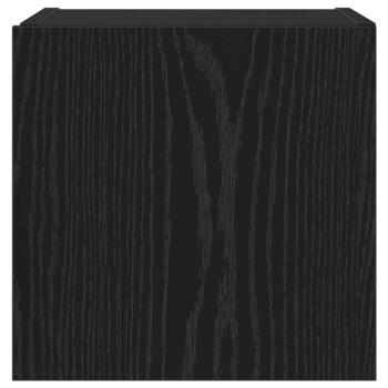 TV-Wandschrank Schwarz Eichen-Optik 30,5 x 35 x 30 cm