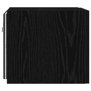 TV-Wandschrank Schwarz Eichen-Optik 30,5 x 35 x 30 cm