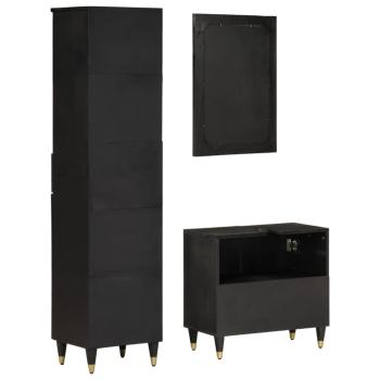 3-tlg. Badmöbel-Set Massivholz Mango